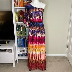 One Shoulder Maxi Dress